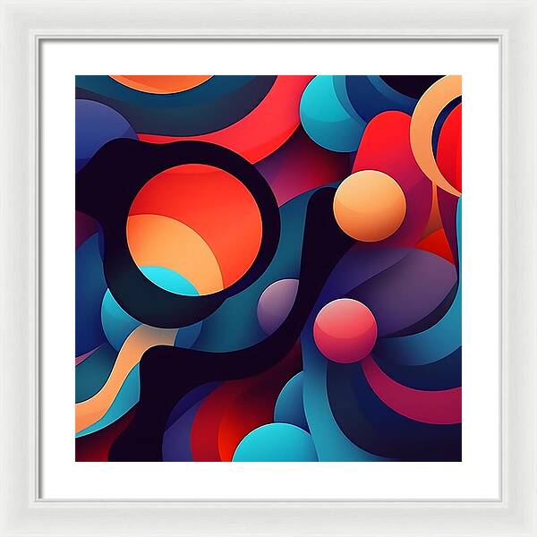 Abstracted Color Rush - Framed Print
