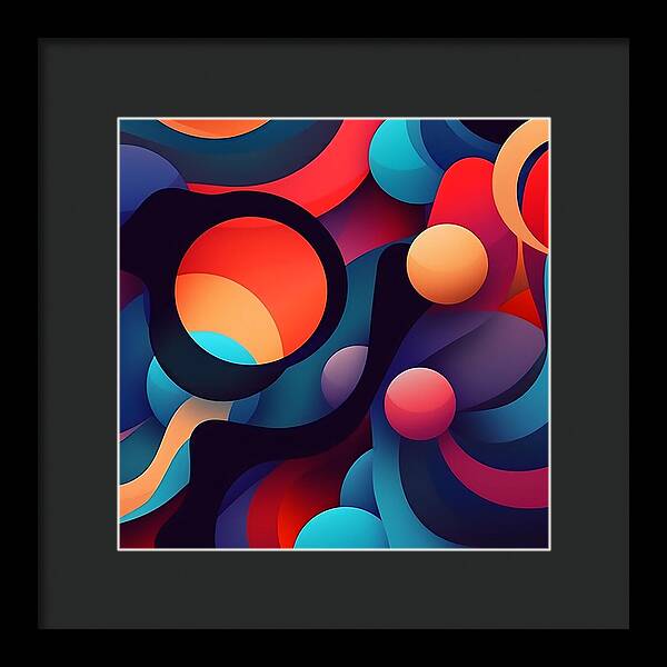 Abstracted Color Rush - Framed Print
