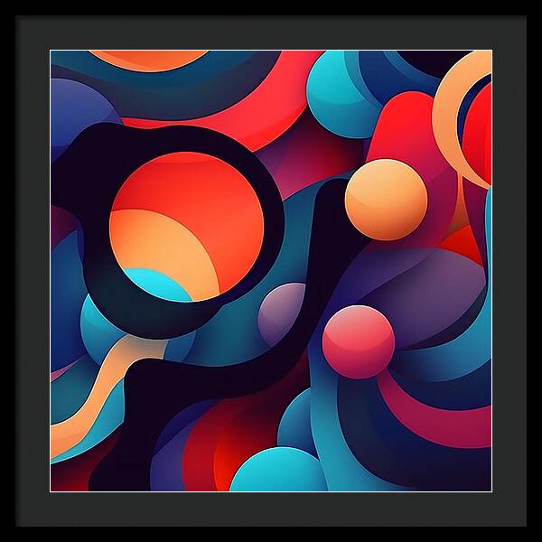 Abstracted Color Rush - Framed Print