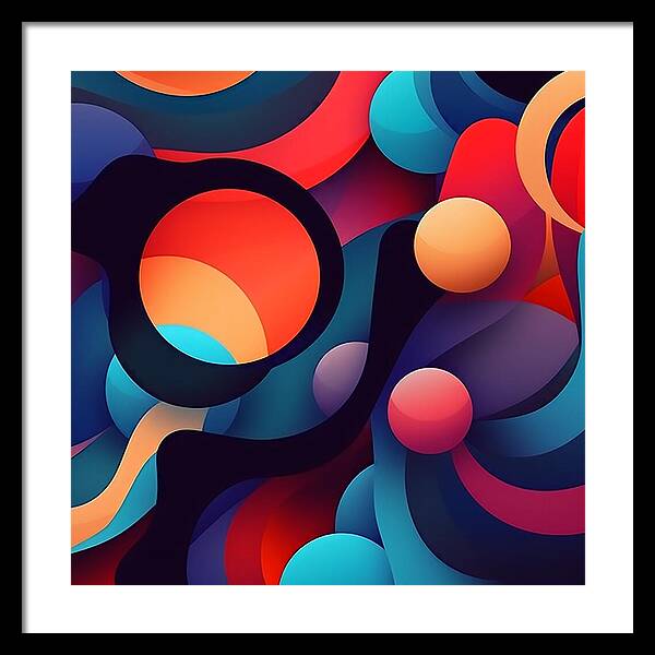Abstracted Color Rush - Framed Print