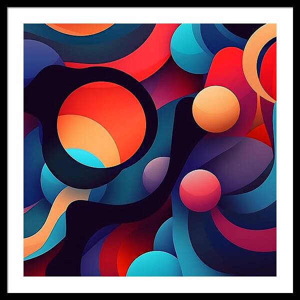 Abstracted Color Rush - Framed Print