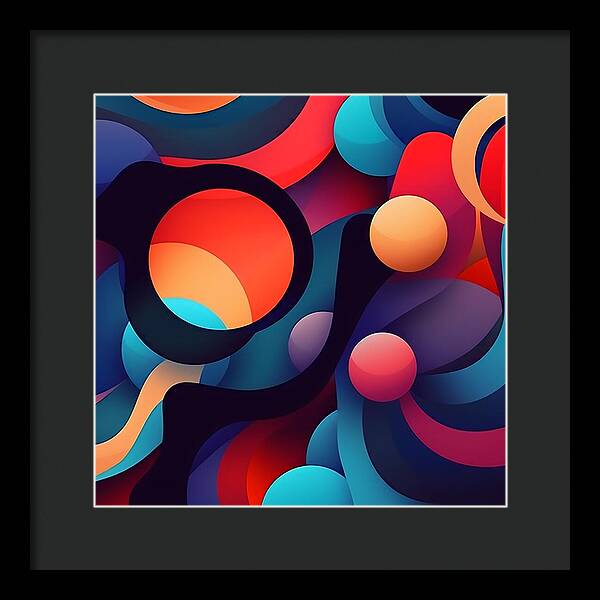 Abstracted Color Rush - Framed Print