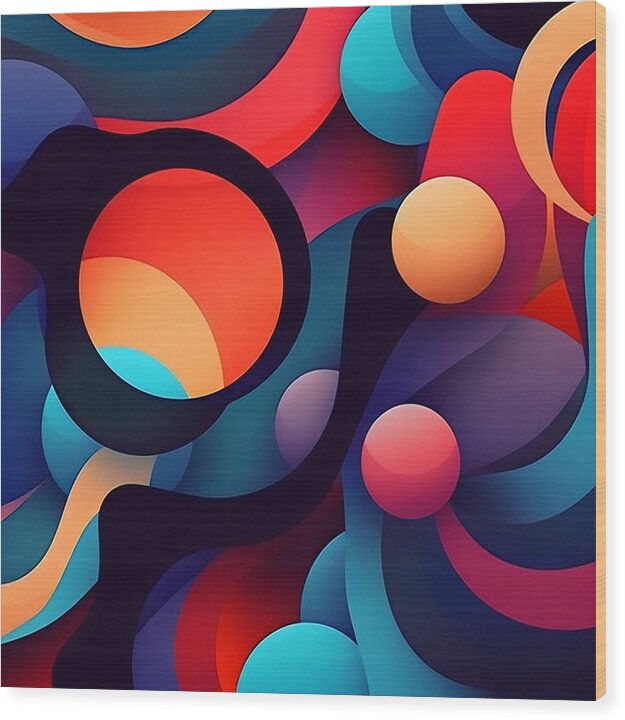 Abstracted Color Rush - Wood Print