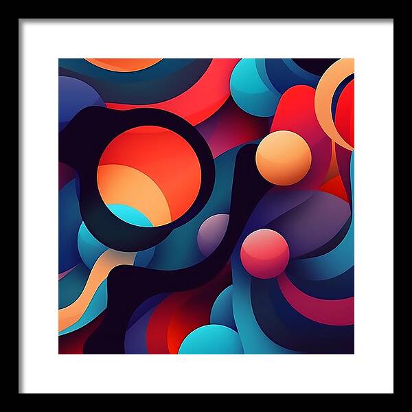 Abstracted Color Rush - Framed Print