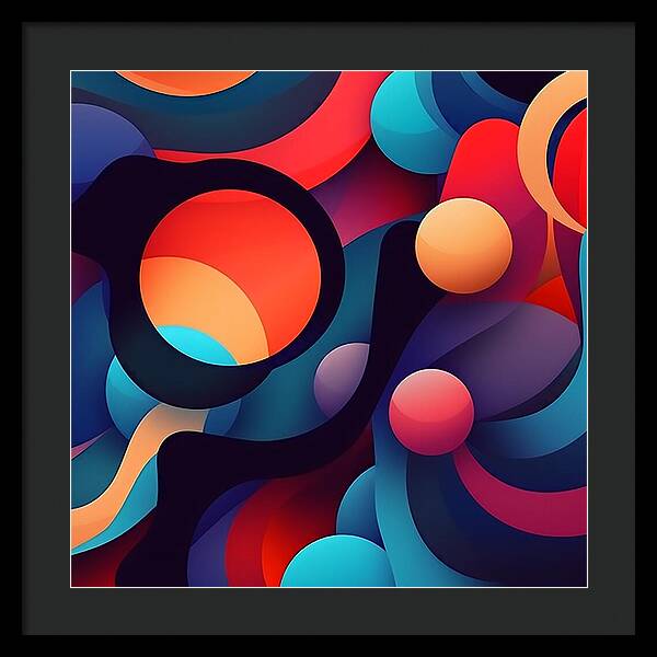 Abstracted Color Rush - Framed Print