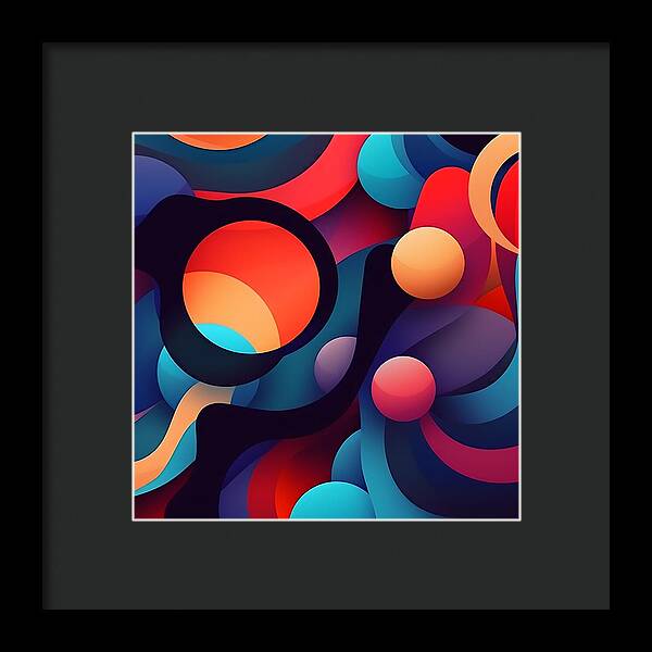 Abstracted Color Rush - Framed Print