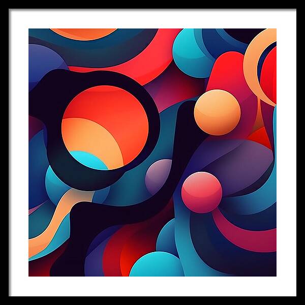 Abstracted Color Rush - Framed Print