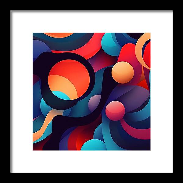 Abstracted Color Rush - Framed Print