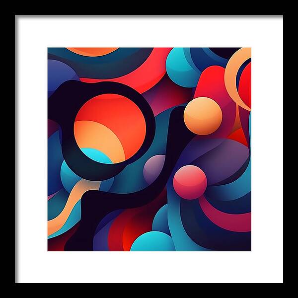 Abstracted Color Rush - Framed Print