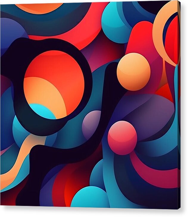 Abstracted Color Rush - Acrylic Print