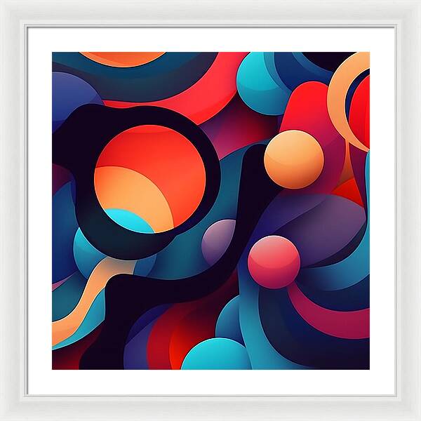 Abstracted Color Rush - Framed Print