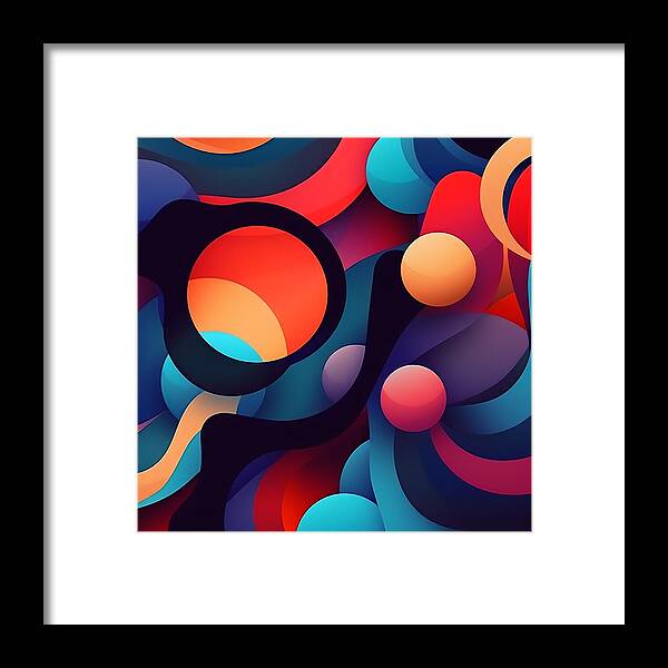 Abstracted Color Rush - Framed Print