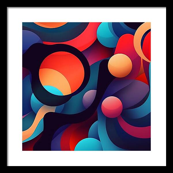 Abstracted Color Rush - Framed Print