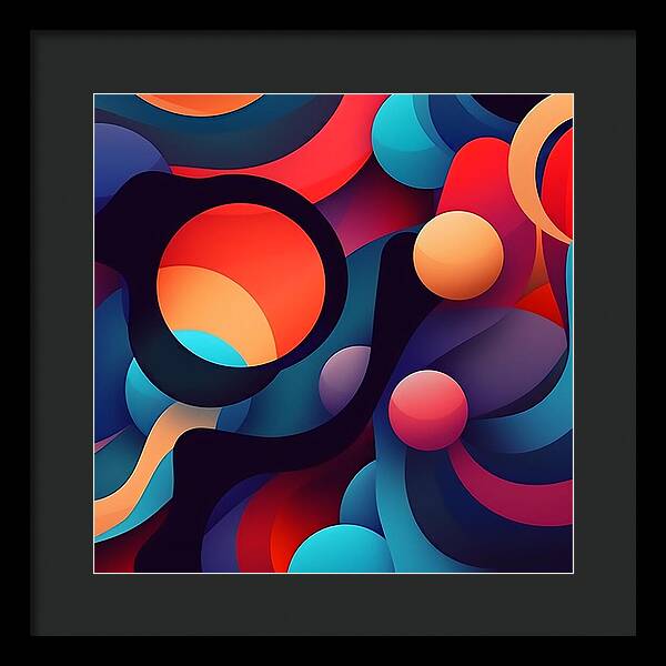 Abstracted Color Rush - Framed Print