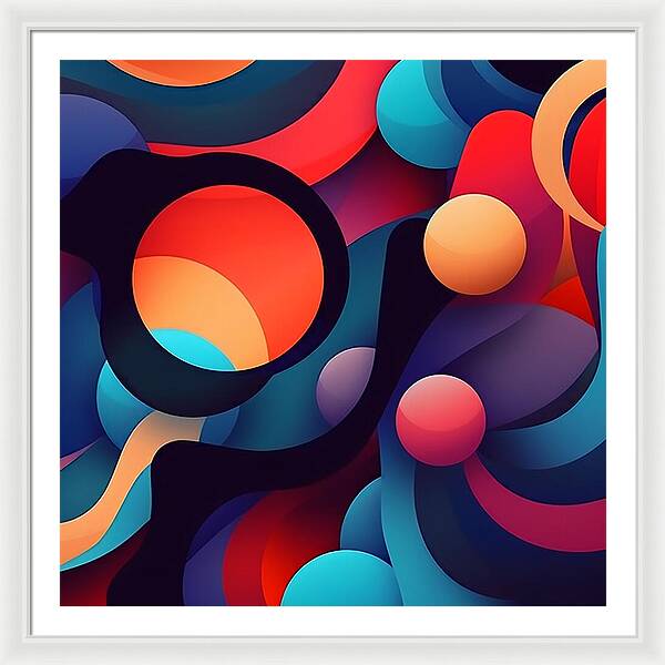 Abstracted Color Rush - Framed Print