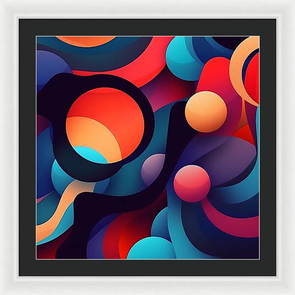 Abstracted Color Rush - Framed Print