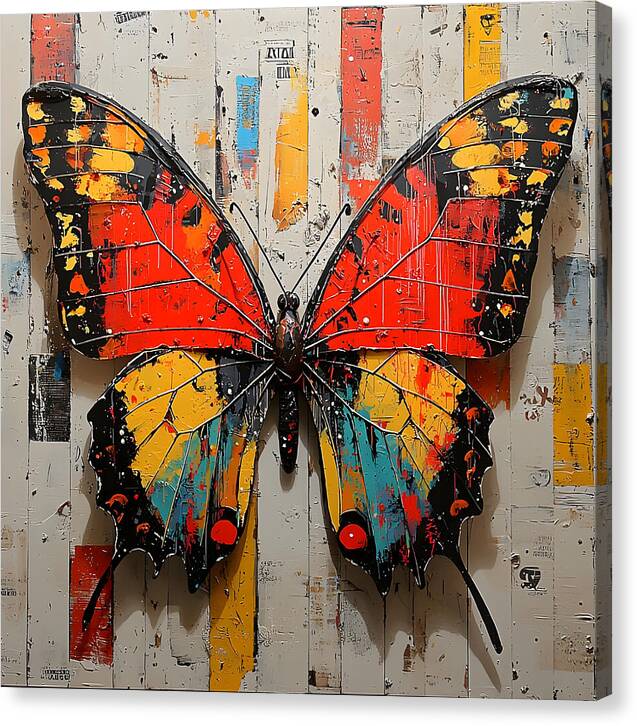 Abstract Flutter - Canvas Print