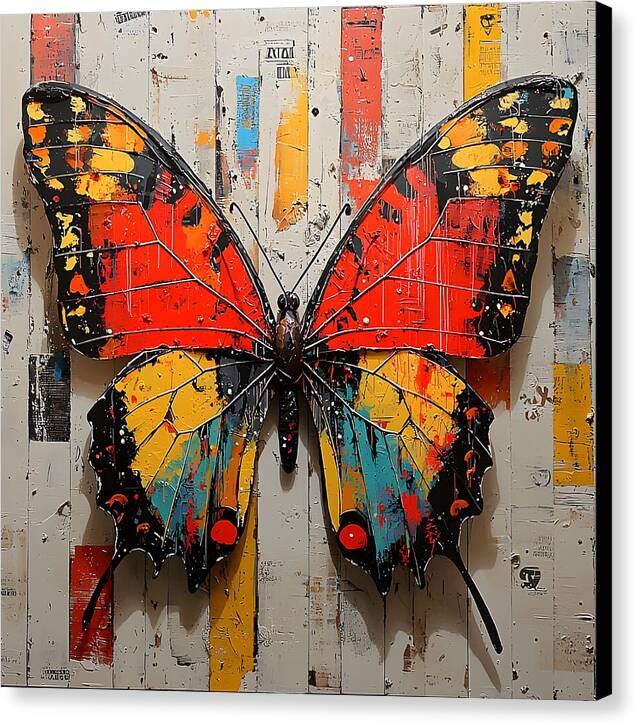 Abstract Flutter - Canvas Print