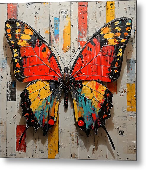 Abstract Flutter - Metal Print