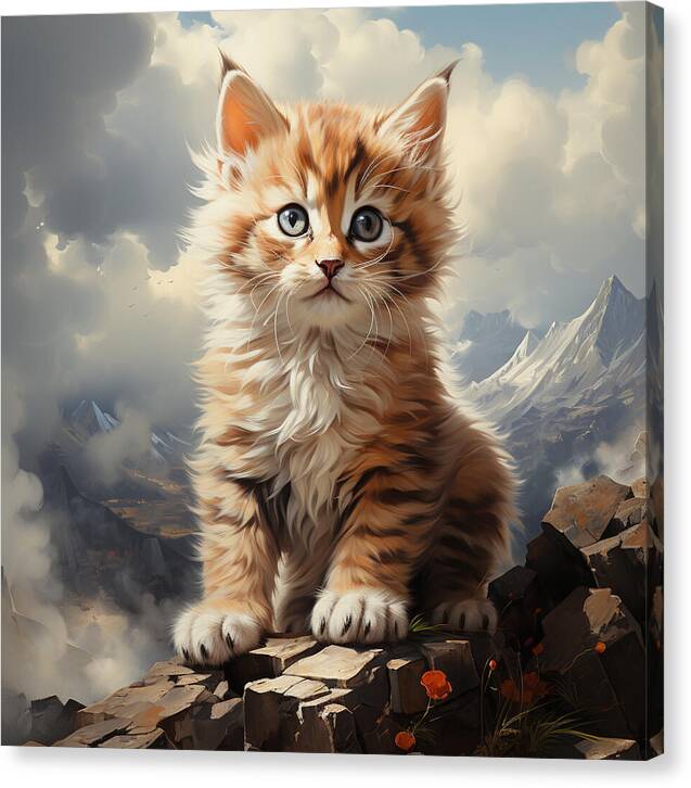 Alpine Feline - Canvas Print
