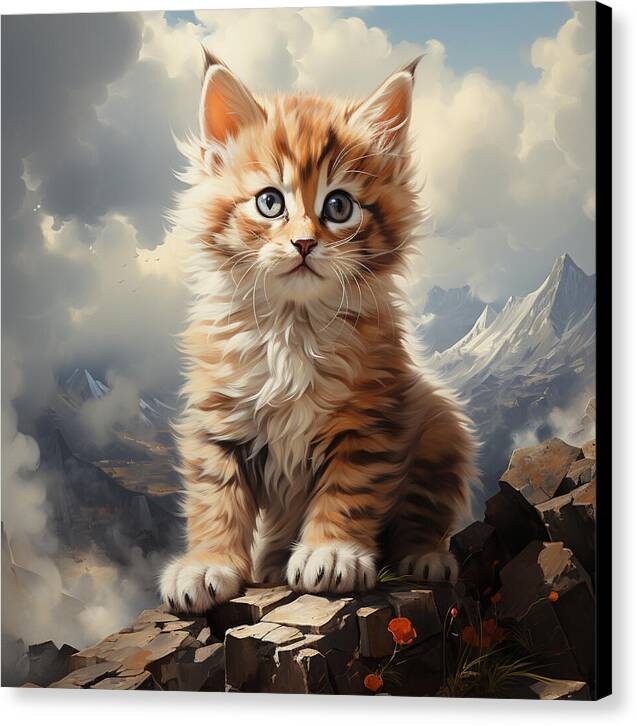 Alpine Feline - Canvas Print