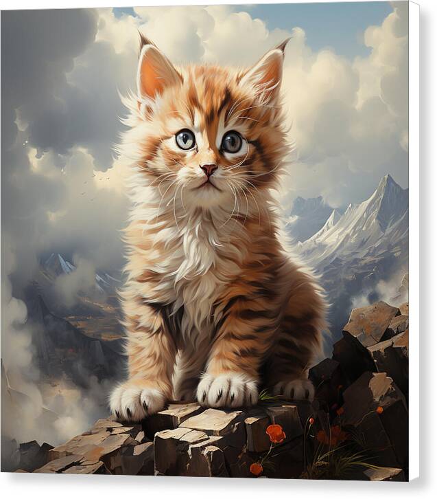Alpine Feline - Canvas Print
