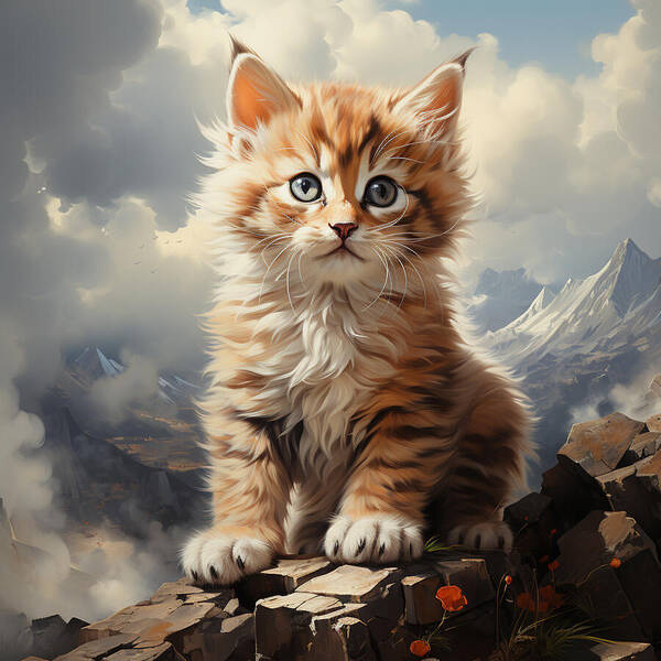 Alpine Feline - Art Print
