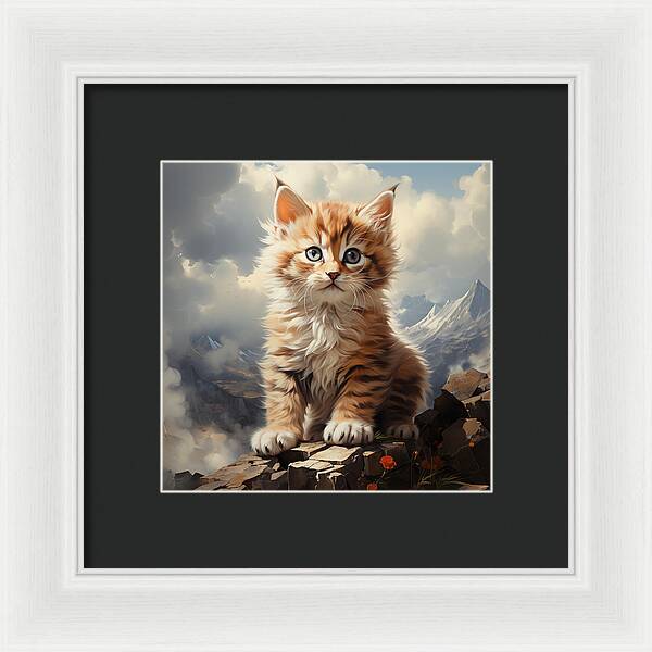 Alpine Feline - Framed Print