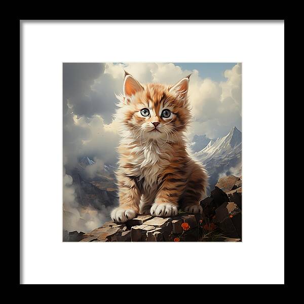 Alpine Feline - Framed Print
