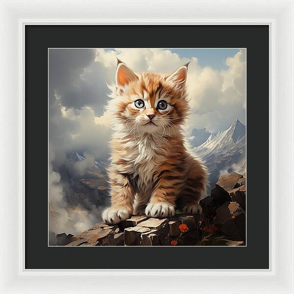 Alpine Feline - Framed Print