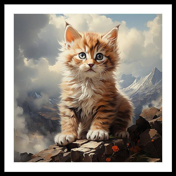 Alpine Feline - Framed Print