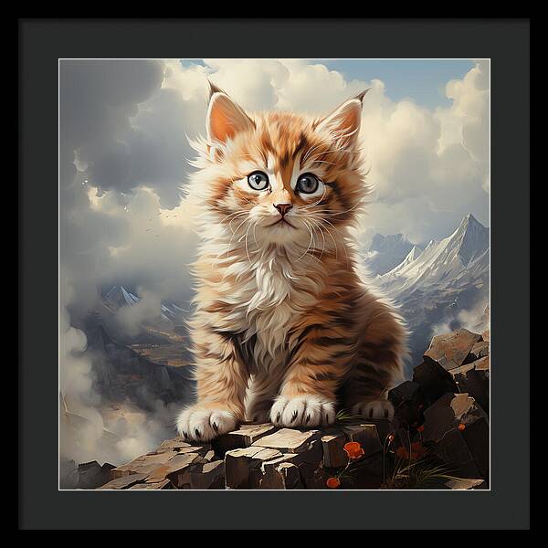 Alpine Feline - Framed Print