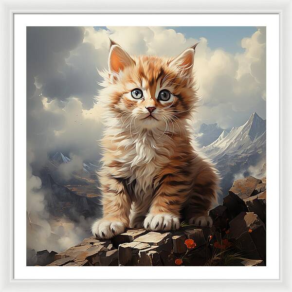 Alpine Feline - Framed Print