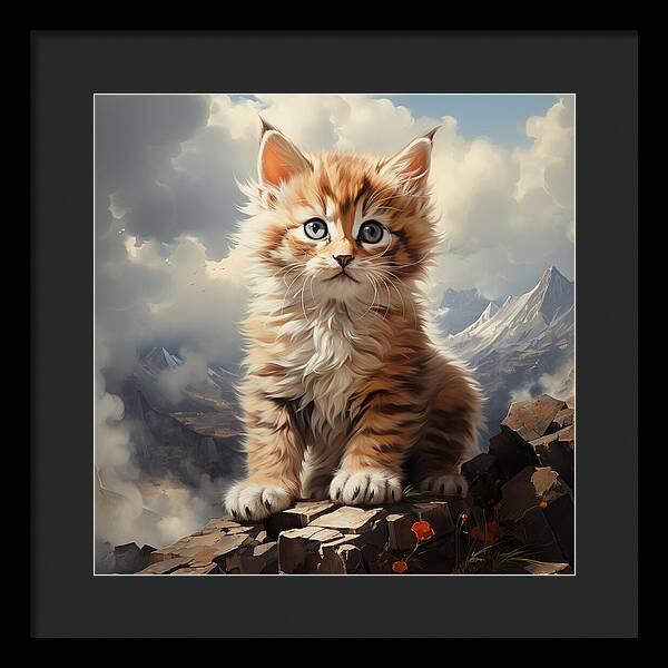 Alpine Feline - Framed Print