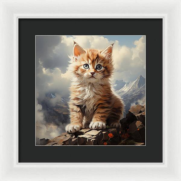 Alpine Feline - Framed Print