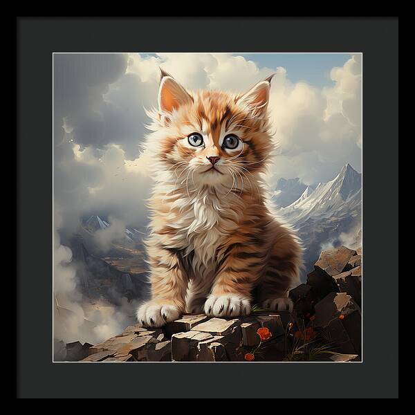 Alpine Feline - Framed Print