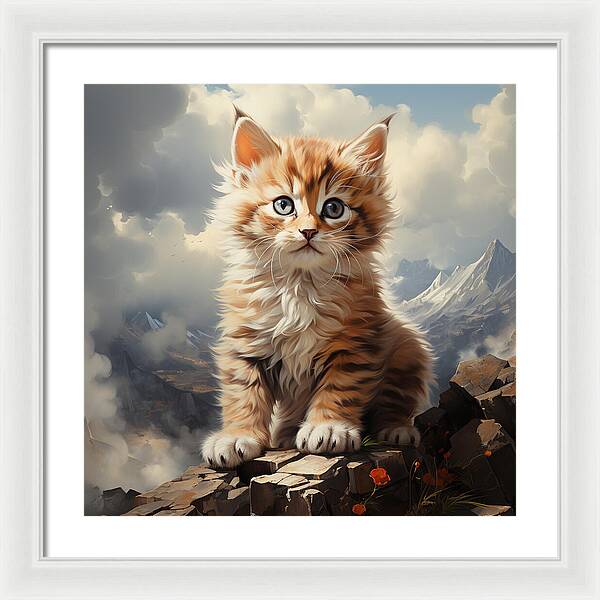 Alpine Feline - Framed Print