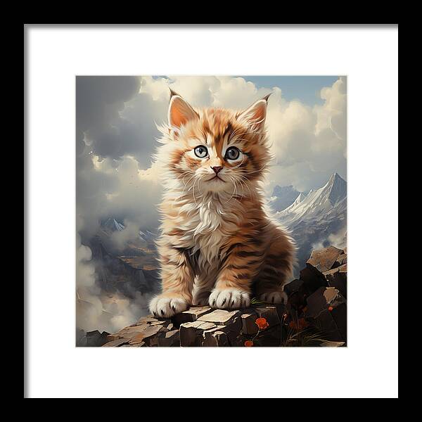 Alpine Feline - Framed Print