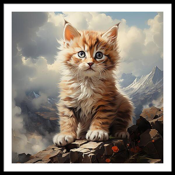 Alpine Feline - Framed Print