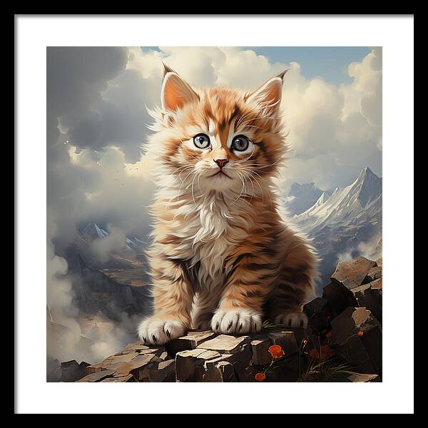 Alpine Feline - Framed Print