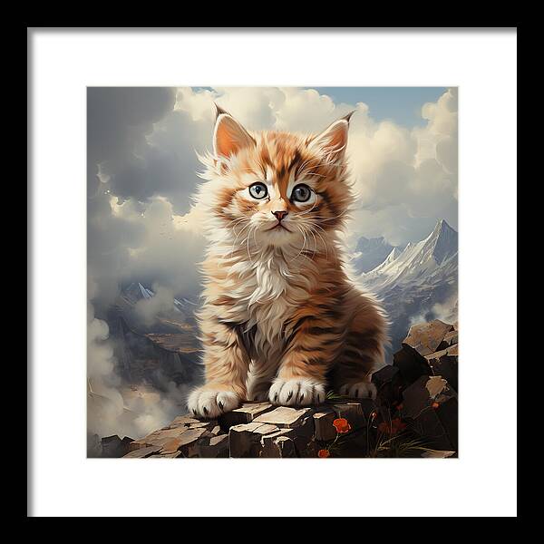 Alpine Feline - Framed Print