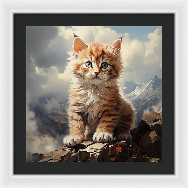 Alpine Feline - Framed Print