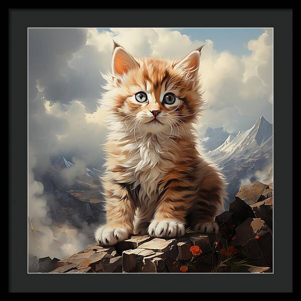 Alpine Feline - Framed Print
