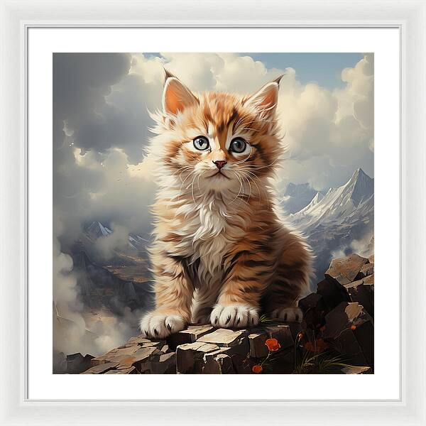 Alpine Feline - Framed Print