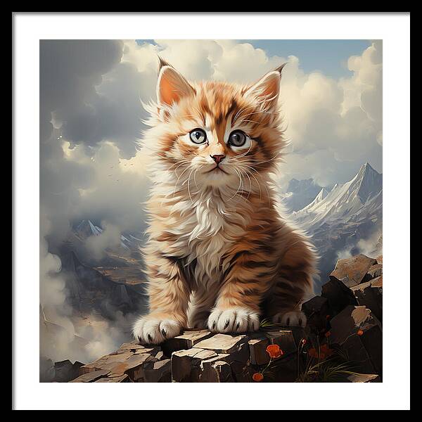 Alpine Feline - Framed Print