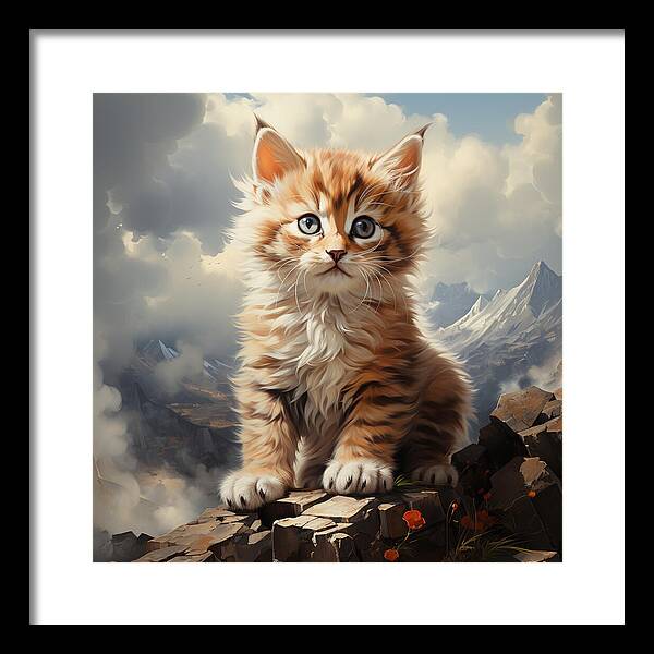 Alpine Feline - Framed Print