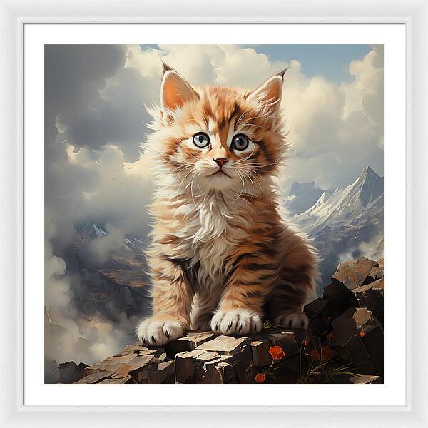Alpine Feline - Framed Print
