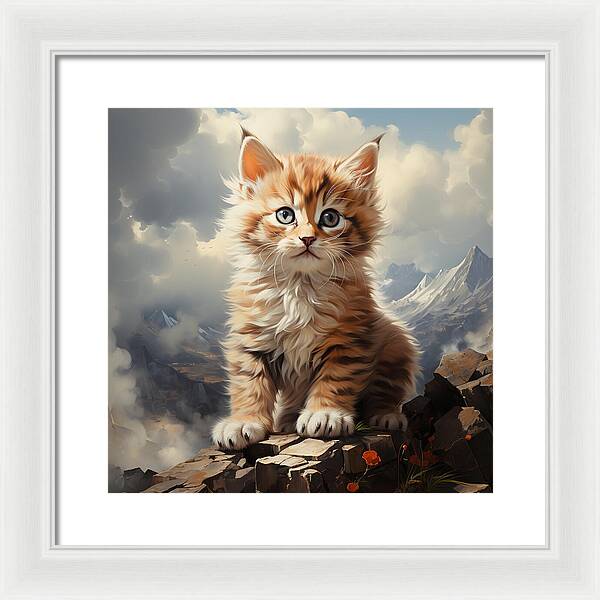 Alpine Feline - Framed Print