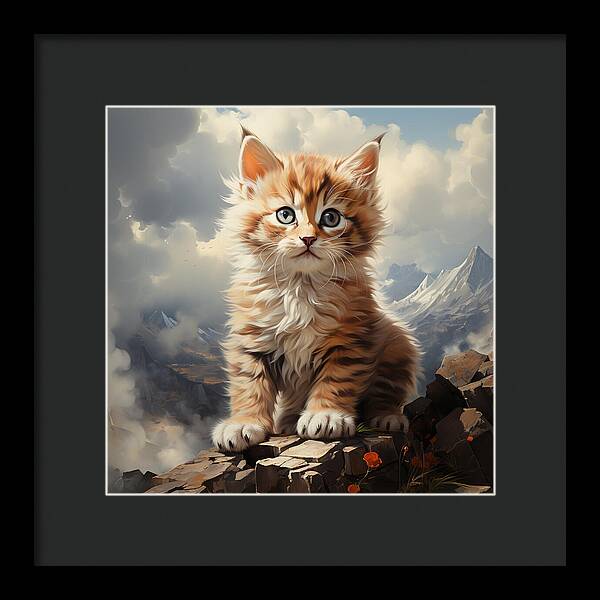 Alpine Feline - Framed Print
