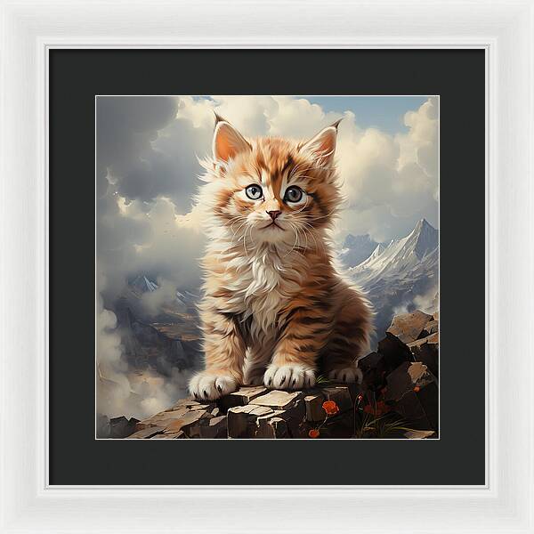 Alpine Feline - Framed Print